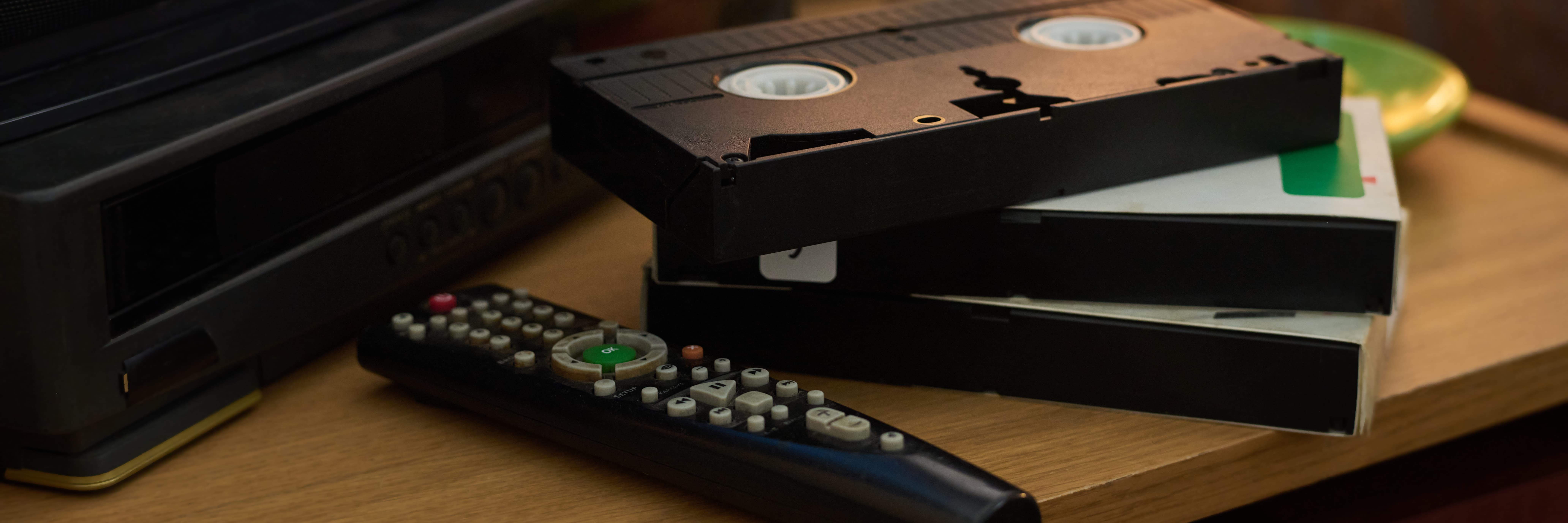VHS and film tapes ready for digitization at BodhiScan Cedar Falls
